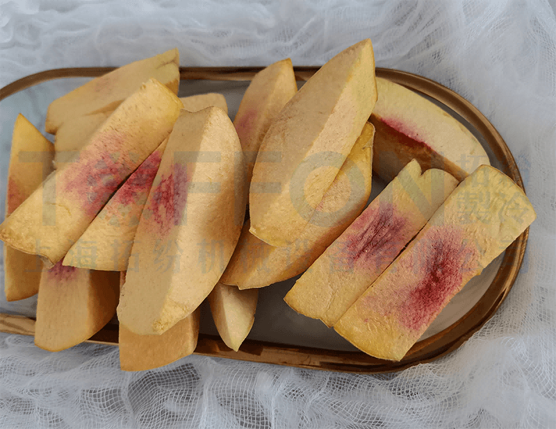 黃桃凍干，小型智能食品真空冷凍干燥機(jī)應(yīng)用案例